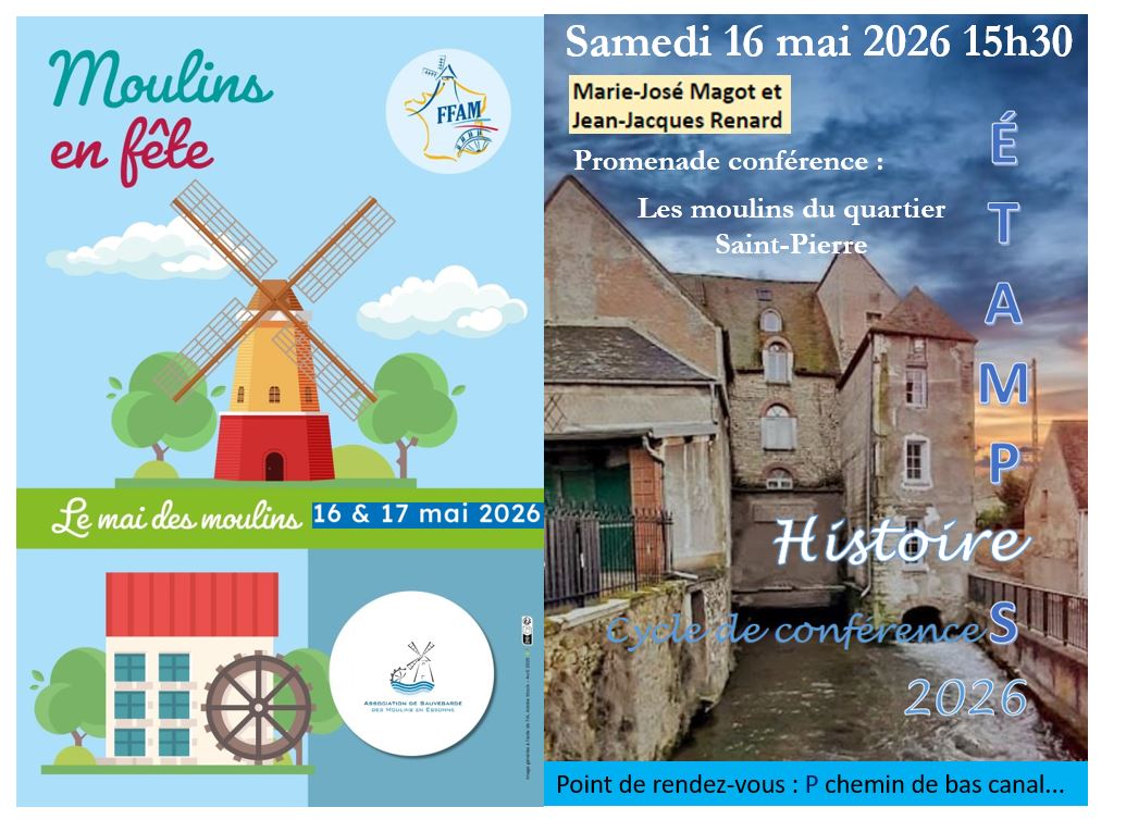 Affiche - Journée Européenne des Moulins - 16 mai 2026 - Saint-Pierre Étampes